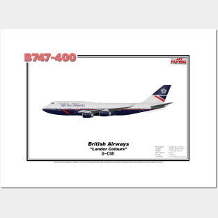 Boeing B747-400 - British Airways "Landor Colours" (Art Print) Posters and Art